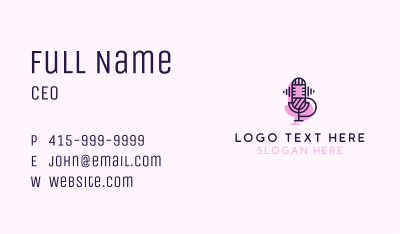 Microphone Radio Podcast Business Card Image Preview