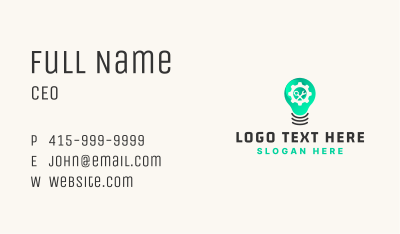 Light Bulb Handyman Electrician Business Card Image Preview