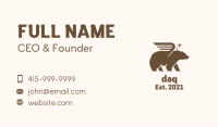 Winged Grizzly Bear Business Card Image Preview