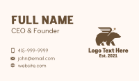 Winged Grizzly Bear Business Card Image Preview