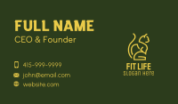 Gold Sitting Cat Business Card Image Preview