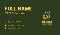 Gold Sitting Cat Business Card Image Preview