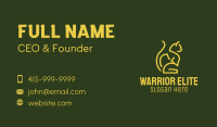 Gold Sitting Cat Business Card Image Preview