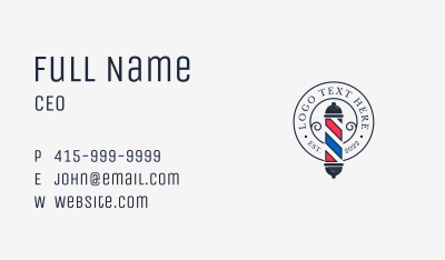 Barber Shop Seal  Business Card Image Preview