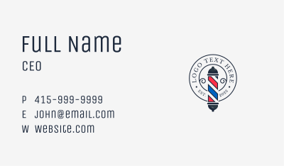 Barber Shop Seal  Business Card Image Preview