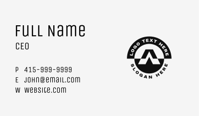 Real Estate Roof Letter A Business Card Image Preview