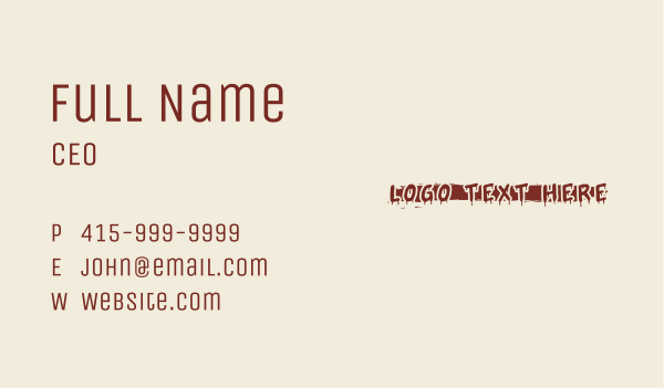 Branding Blood Wordmark Business Card Design Image Preview