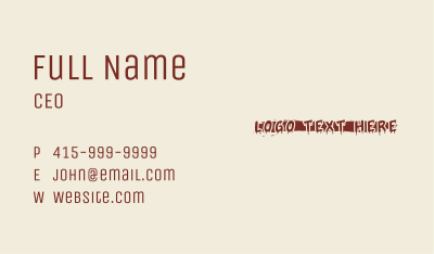 Branding Blood Wordmark Business Card Image Preview