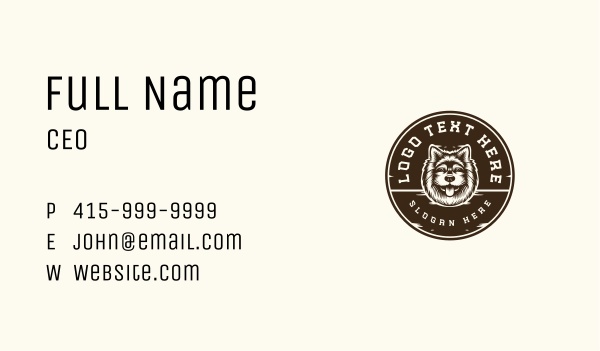 Dog Lick Tongue  Business Card Design Image Preview