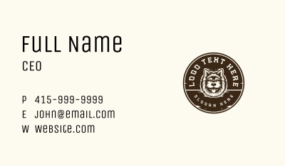 Dog Lick Tongue  Business Card Image Preview