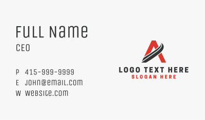 Consulting Firm Letter A Business Card Image Preview