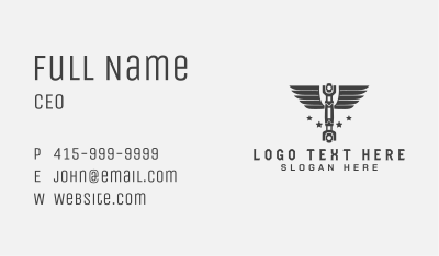 Wings Mechanic Tools Business Card Image Preview