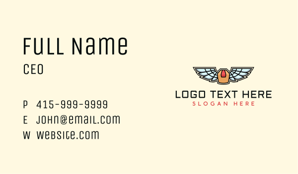 Wing Box Logistic Business Card Design Image Preview