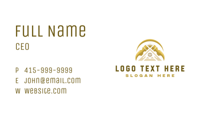 Hammer Carpentry Repair Business Card Image Preview