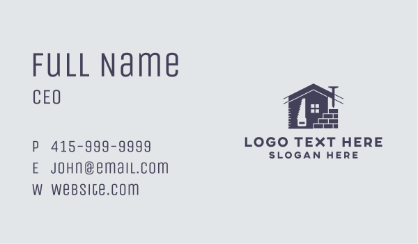 Construction Home Builder Business Card Design Image Preview