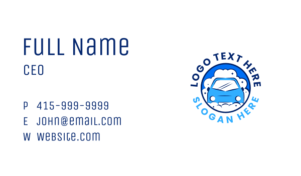 Bubble Car Wash Business Card Design Image Preview