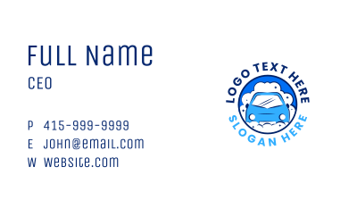 Bubble Car Wash Business Card Image Preview
