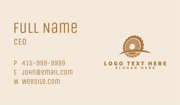 Brown Saw Tool Business Card Design Image Preview