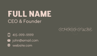 Beauty Fashion Line Wordmark Business Card Image Preview