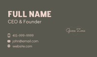 Beauty Fashion Line Wordmark Business Card Image Preview