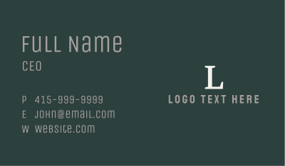 Marketing Firm Lettermark Business Card Image Preview