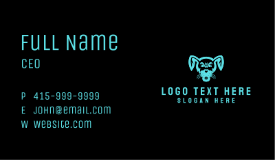 Angry Gaming Dog Business Card Image Preview