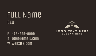 House Trowel Construction Business Card Image Preview