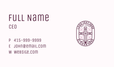 Parish Fellowship Cross Business Card Image Preview