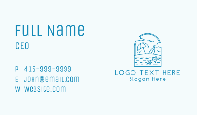 Vacation Beach Resort Business Card Image Preview