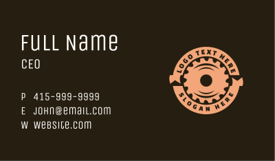 Circular Saw Workshop Business Card Image Preview