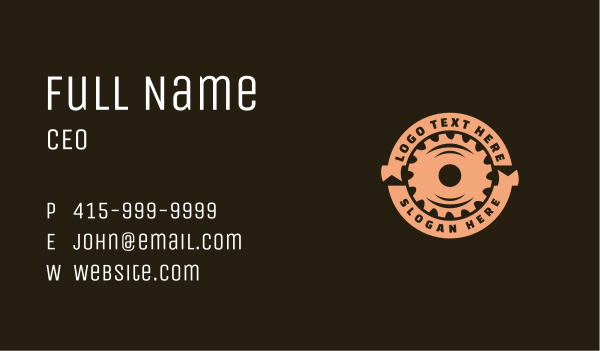 Circular Saw Workshop Business Card Design Image Preview