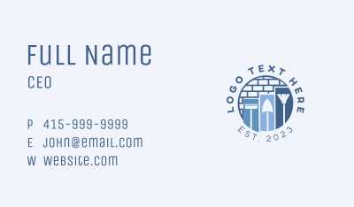Brick Wall Cleaning Tools Business Card Image Preview