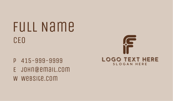 Boutique Jewelry Letter F Business Card Design Image Preview