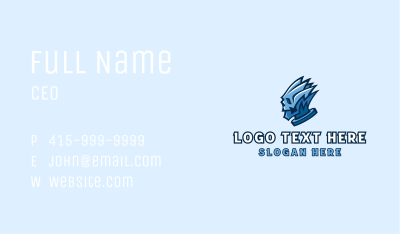 Blue Skeleton Game Character  Business Card Image Preview