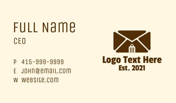 Pencil Mail Envelope Business Card Design Image Preview