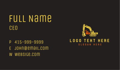 Mountain Excavator Machinery Business Card Image Preview