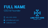 Blue Tech Company Business Card Image Preview