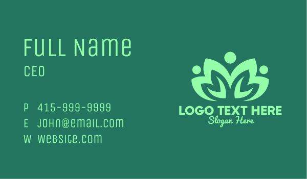 Green Eco Community Business Card Design Image Preview