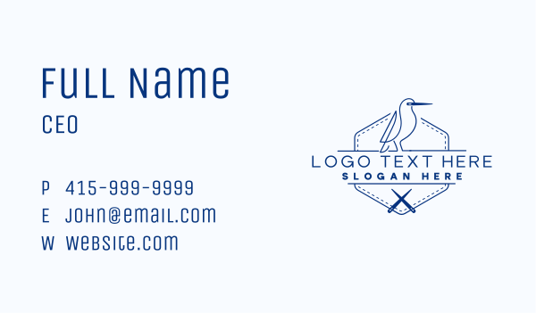 Needle Bird Tailoring Business Card Design Image Preview