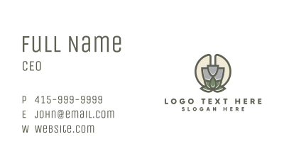 Garden Shovel Plant Business Card Image Preview