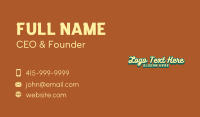 Vintage Comic Wordmark Business Card Image Preview