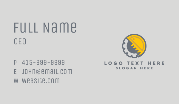 Gear Cog Excavator Business Card Design Image Preview