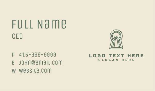 Keyhole Cactus Sunrise Business Card Design Image Preview