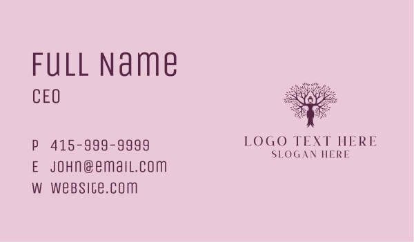 Woman Organic Spa Business Card Design Image Preview