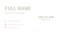 Simple Signature Wordmark Business Card Image Preview