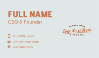 Casual Cursive Wordmark Business Card Image Preview