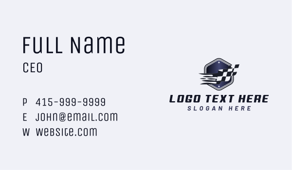 Fast Racing Flag Business Card Design Image Preview