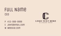 Stylish Barbershop Letter C Business Card Image Preview