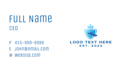 Blue Skateboard Emblem  Business Card