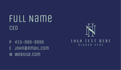 Insurance Firm N & H  Business Card Image Preview
